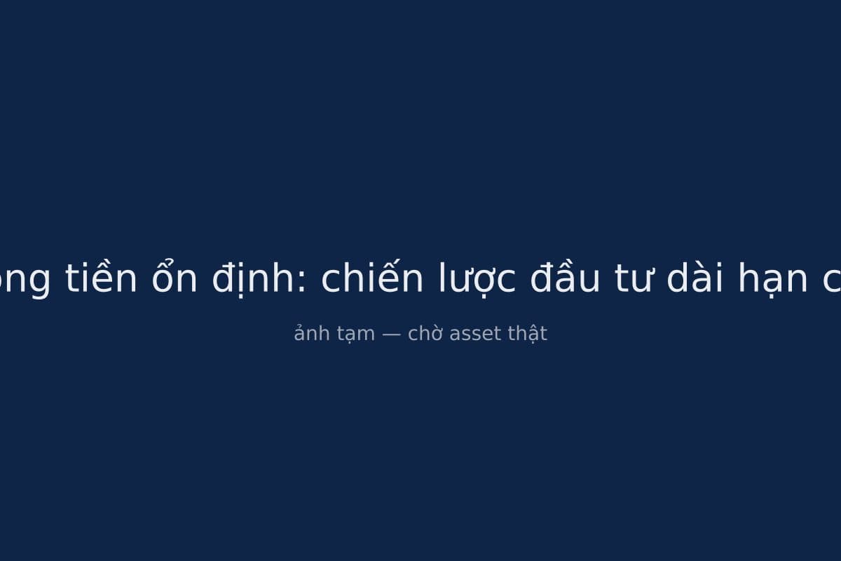 Dòng tiền ổn định: chiến lược đầu tư dài hạn cho